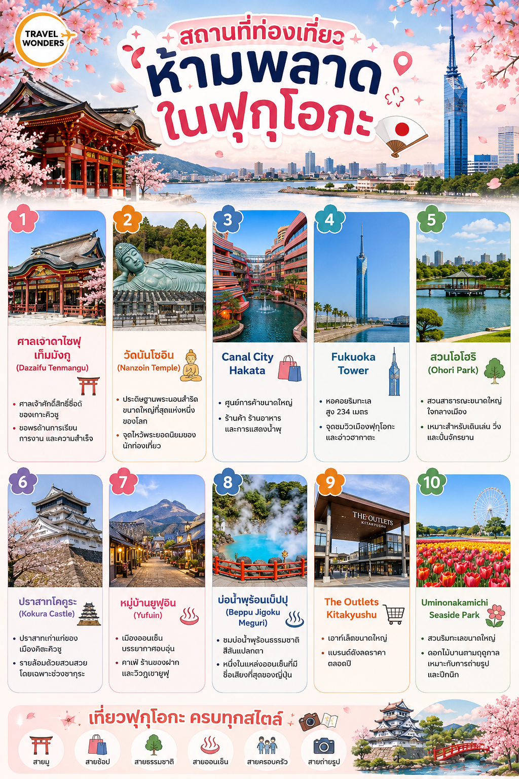 สถานที่ท่องเที่ยวในฟุกุโอกะ